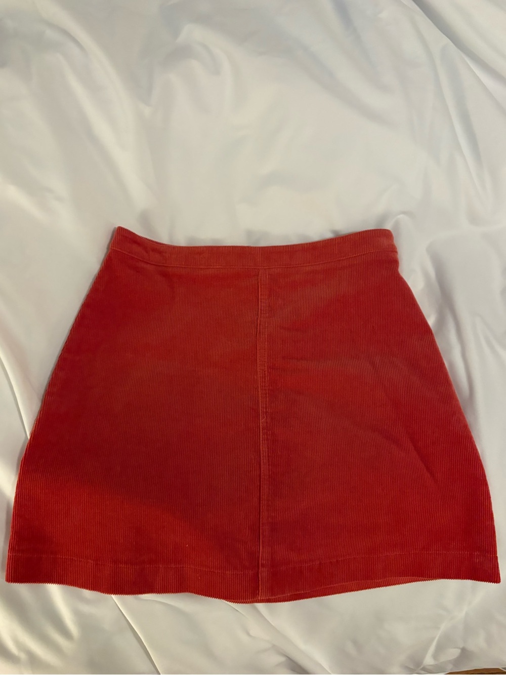 Women’s Orange Corduroy Mini Skirt